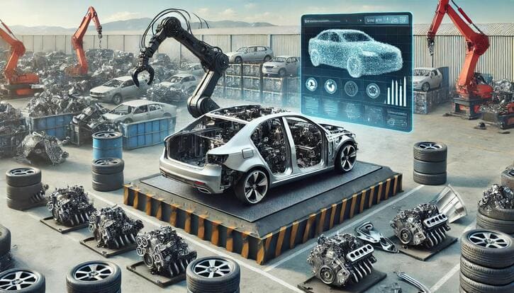 A_highly_realistic_scene_of_a_modern_car_recycling